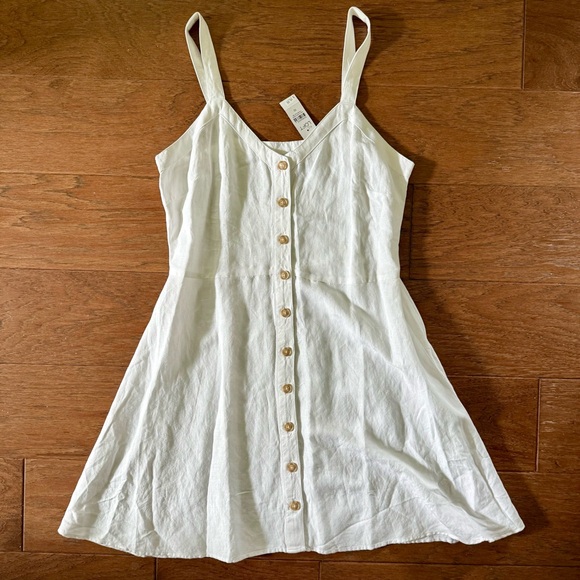 LOFT White Flare Mini Dress - Picture 1 of 4